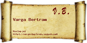 Varga Bertram névjegykártya