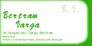bertram varga business card